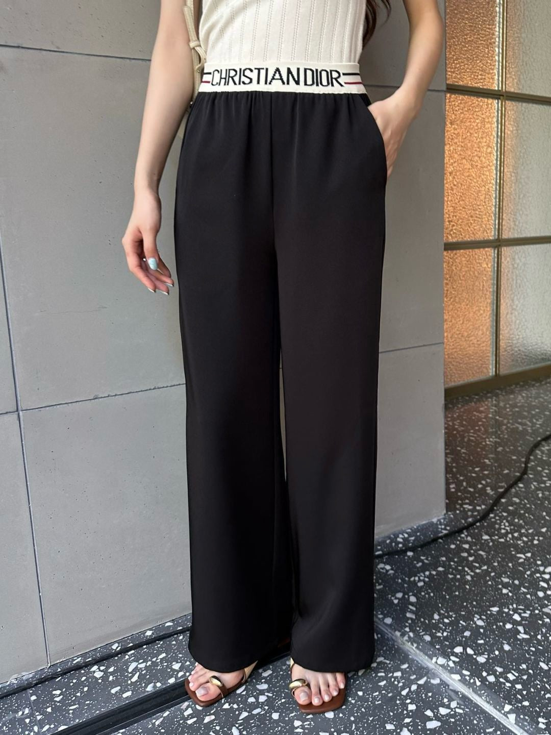 D*r 25ss Logo webbing waist pants