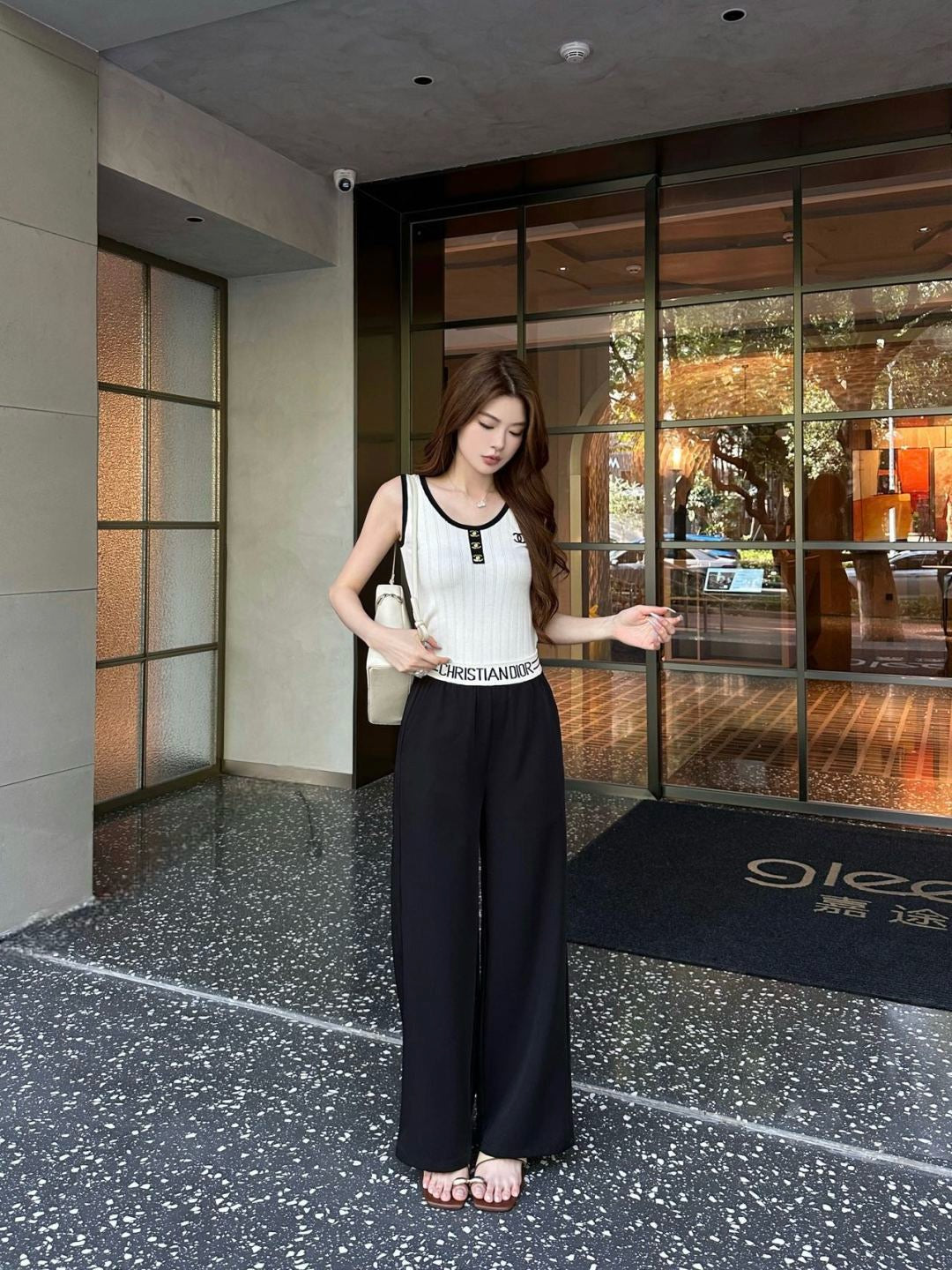 D*r 25ss Logo webbing waist pants