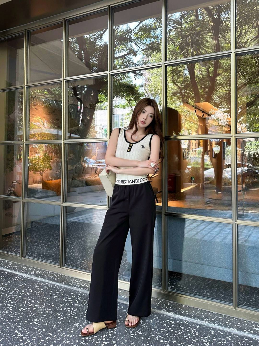 D*r 25ss Logo webbing waist pants