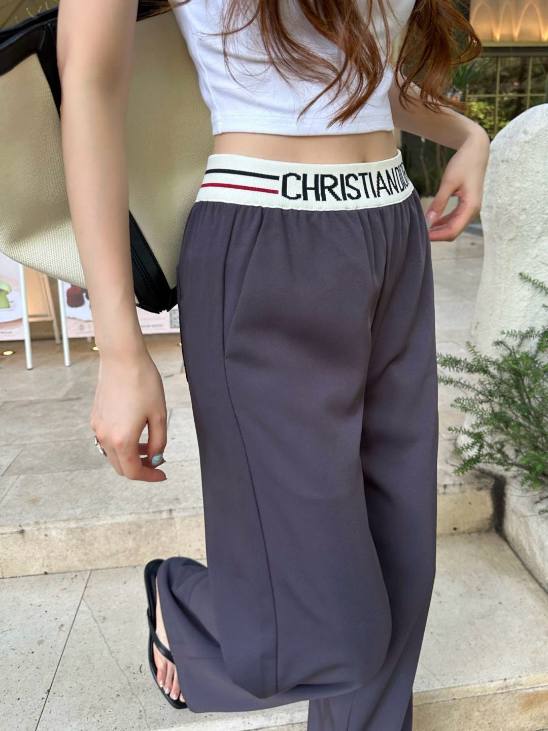 D*r 25ss Logo webbing waist pants