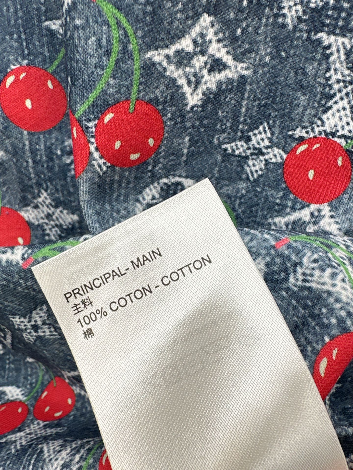 Loui* 25ss monogram cherry cotton t-shirt