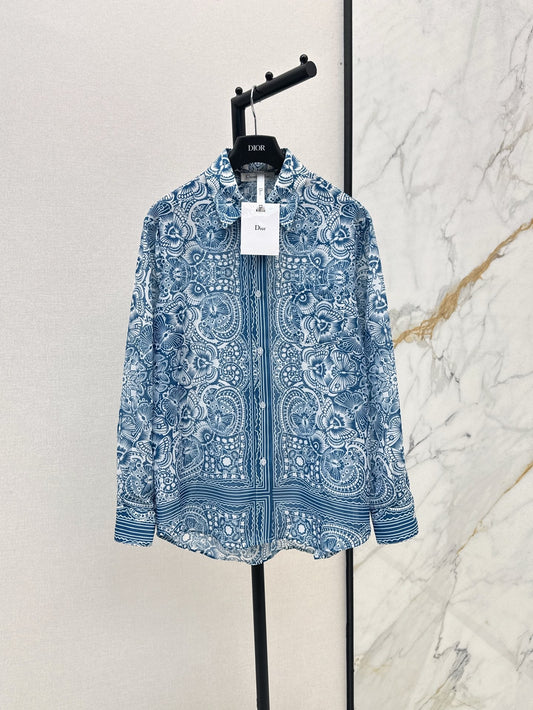 D*r 25ss printed transparent shirt