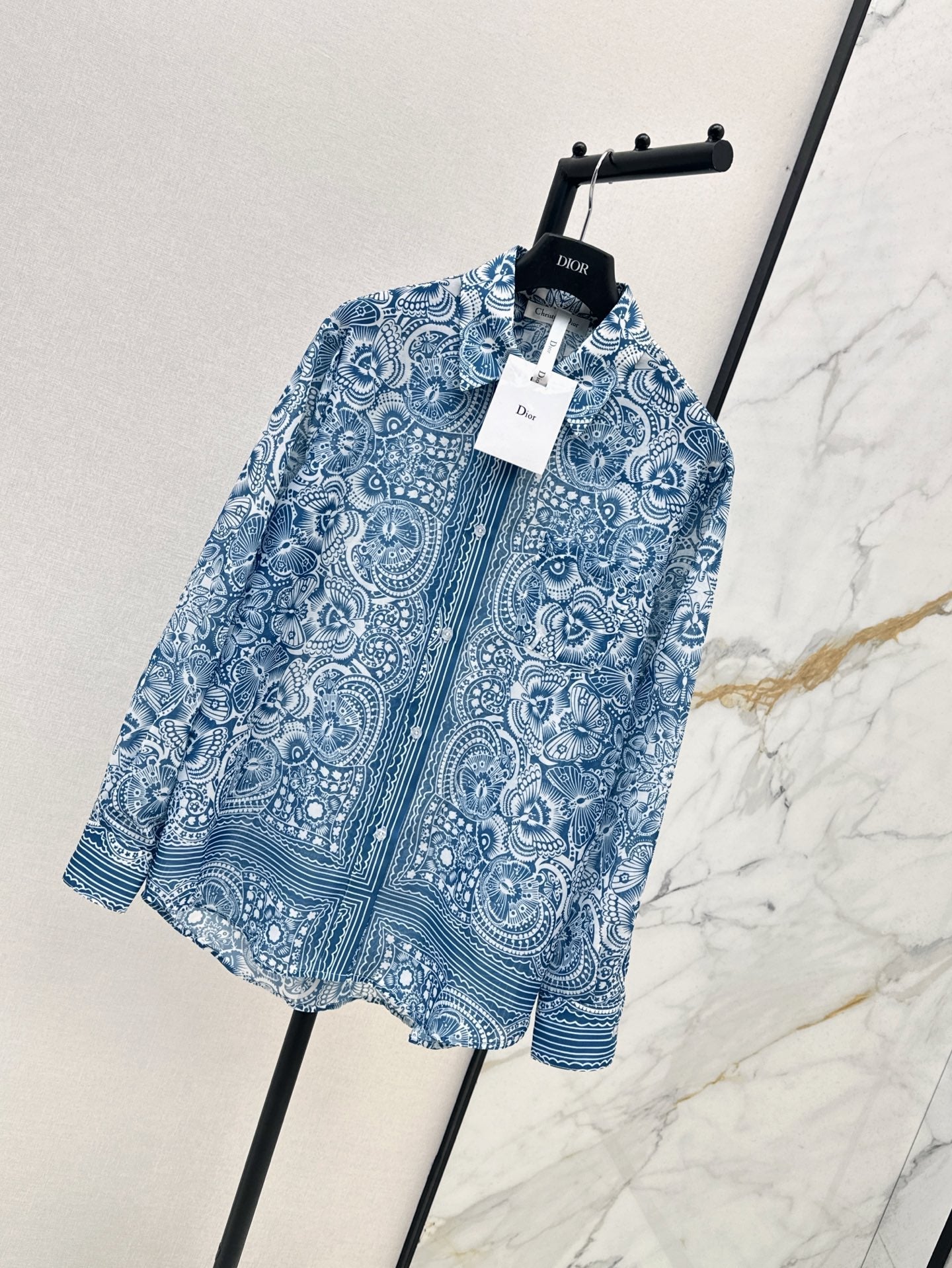 D*r 25ss printed transparent shirt