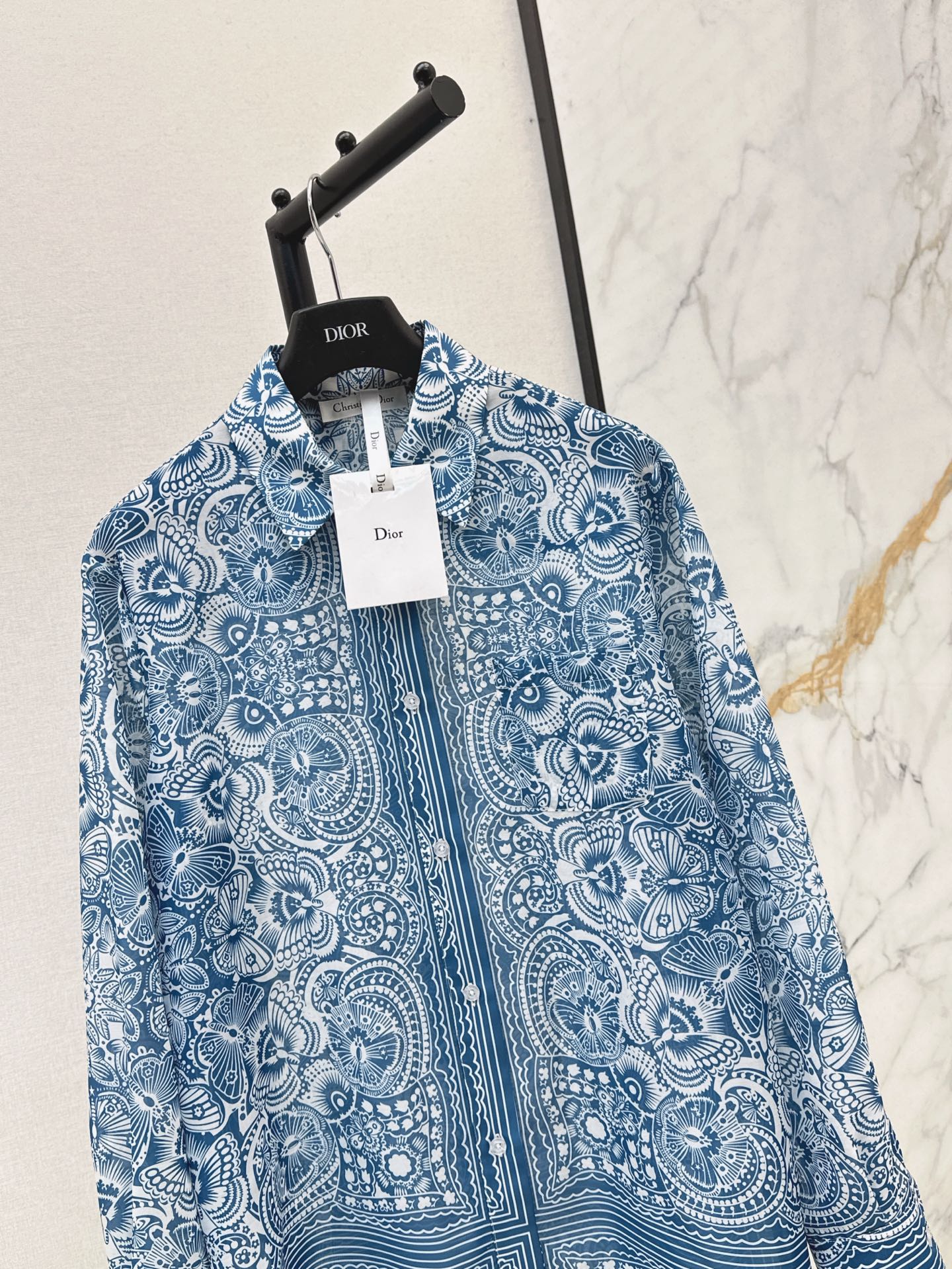 D*r 25ss printed transparent shirt