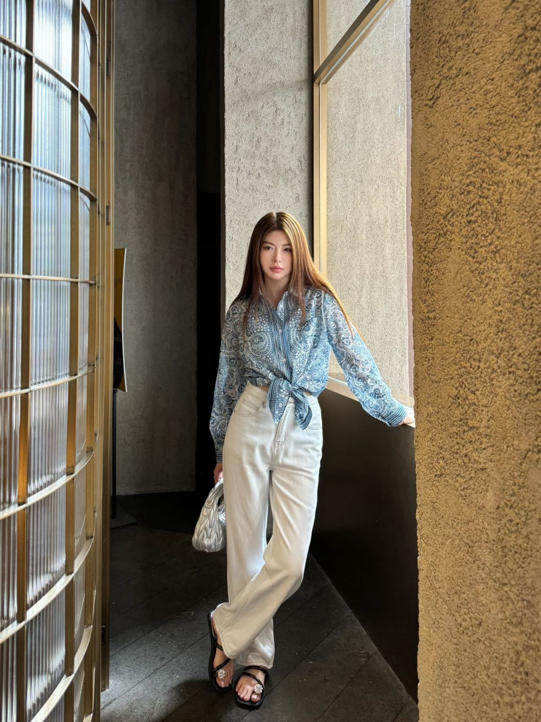 D*r 25ss printed transparent shirt