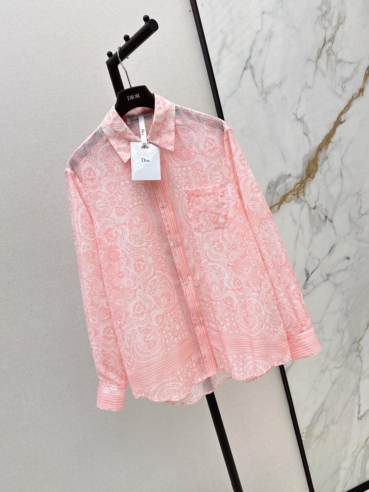 D*r 25ss printed transparent shirt