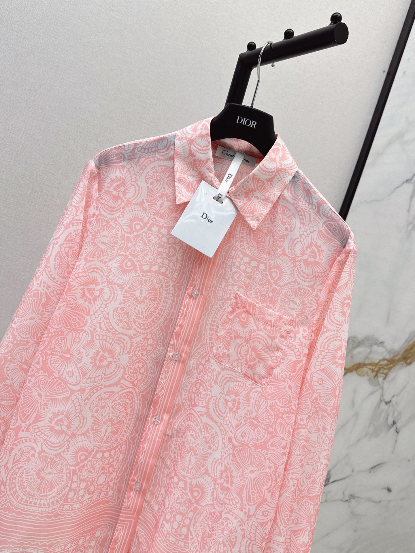 D*r 25ss printed transparent shirt