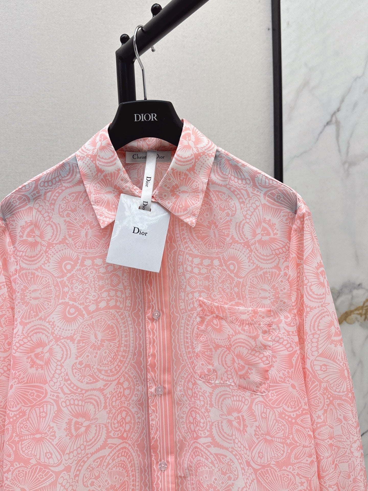 D*r 25ss printed transparent shirt