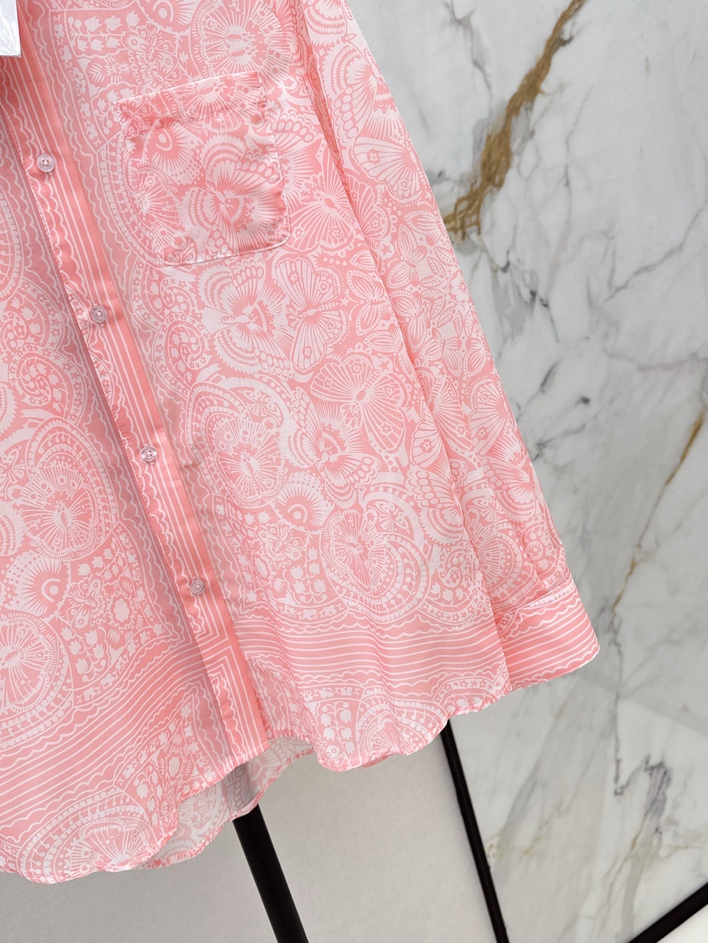 D*r 25ss printed transparent shirt