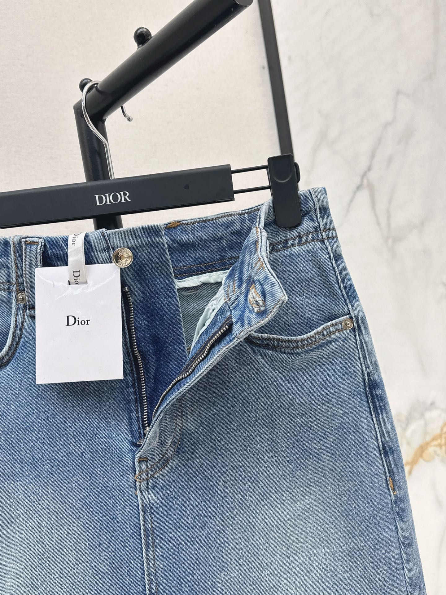 D*r 25ss denim skirt with pocket print