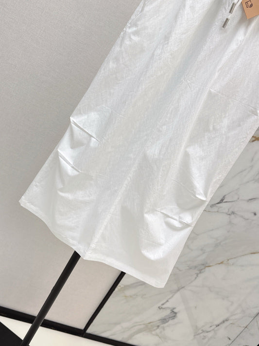 M*u 25ss drawstring waist midi skirt