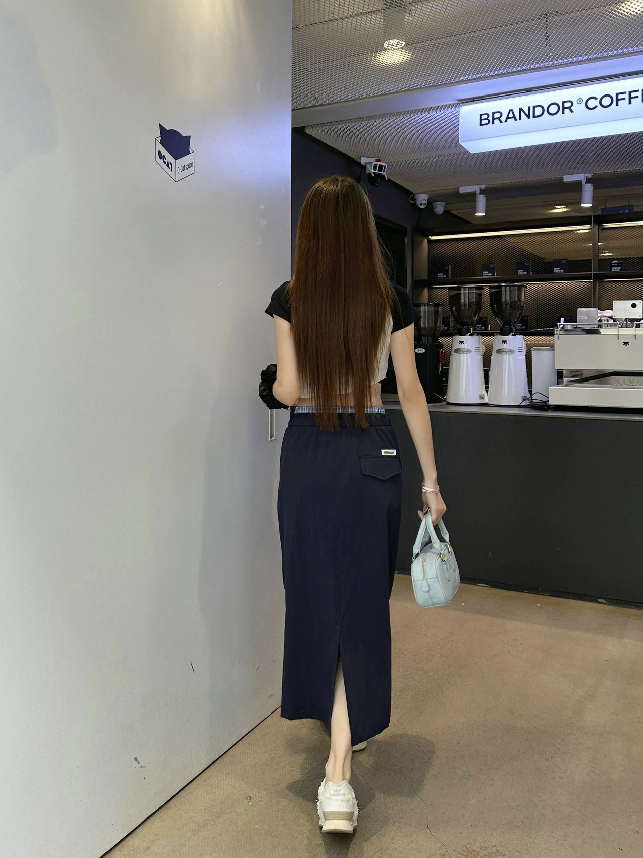 M*u 25ss drawstring waist midi skirt