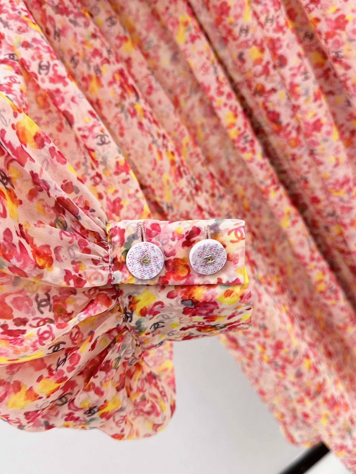 C*nel 25ss printed silk dress