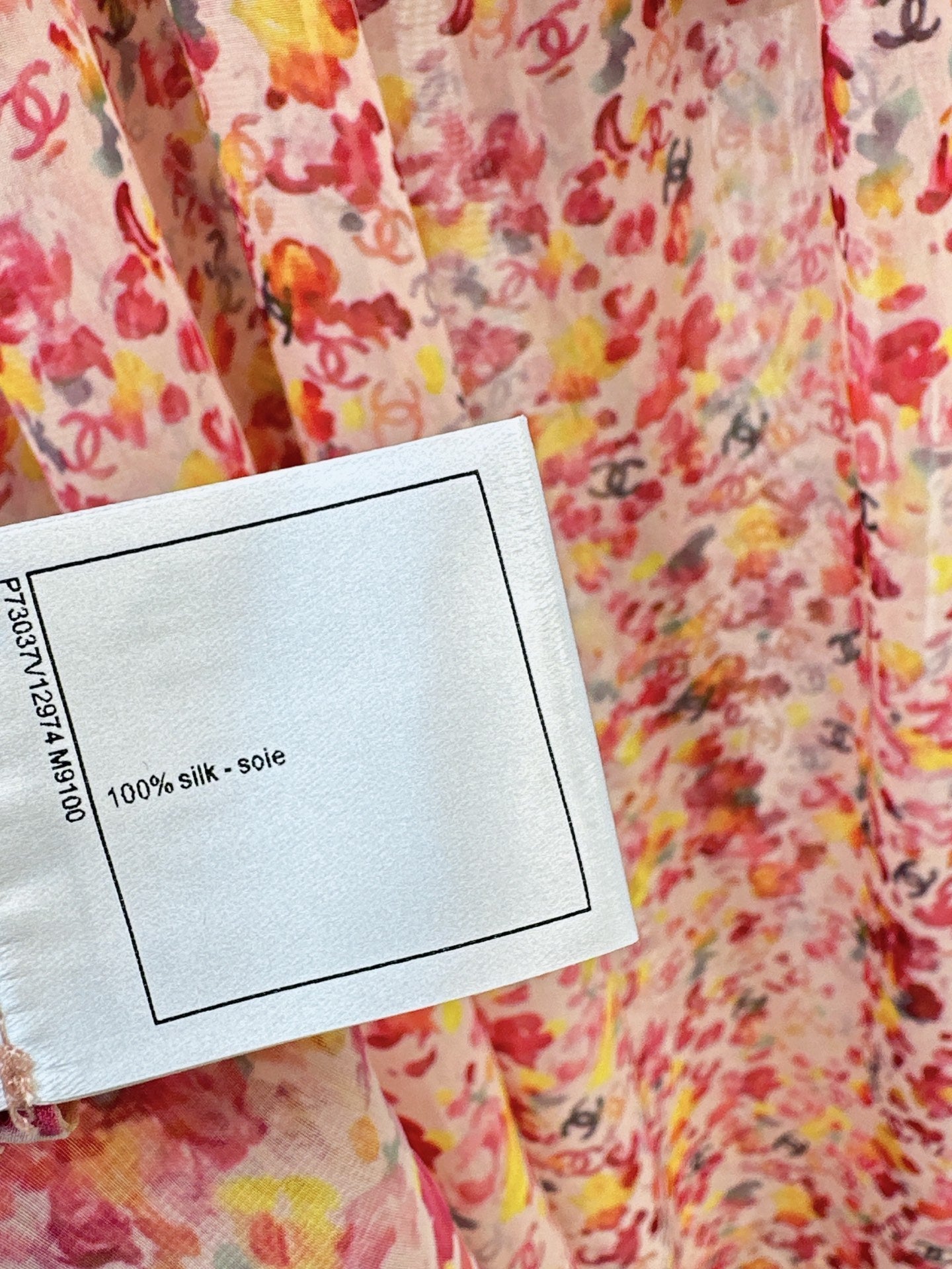 C*nel 25ss printed silk dress