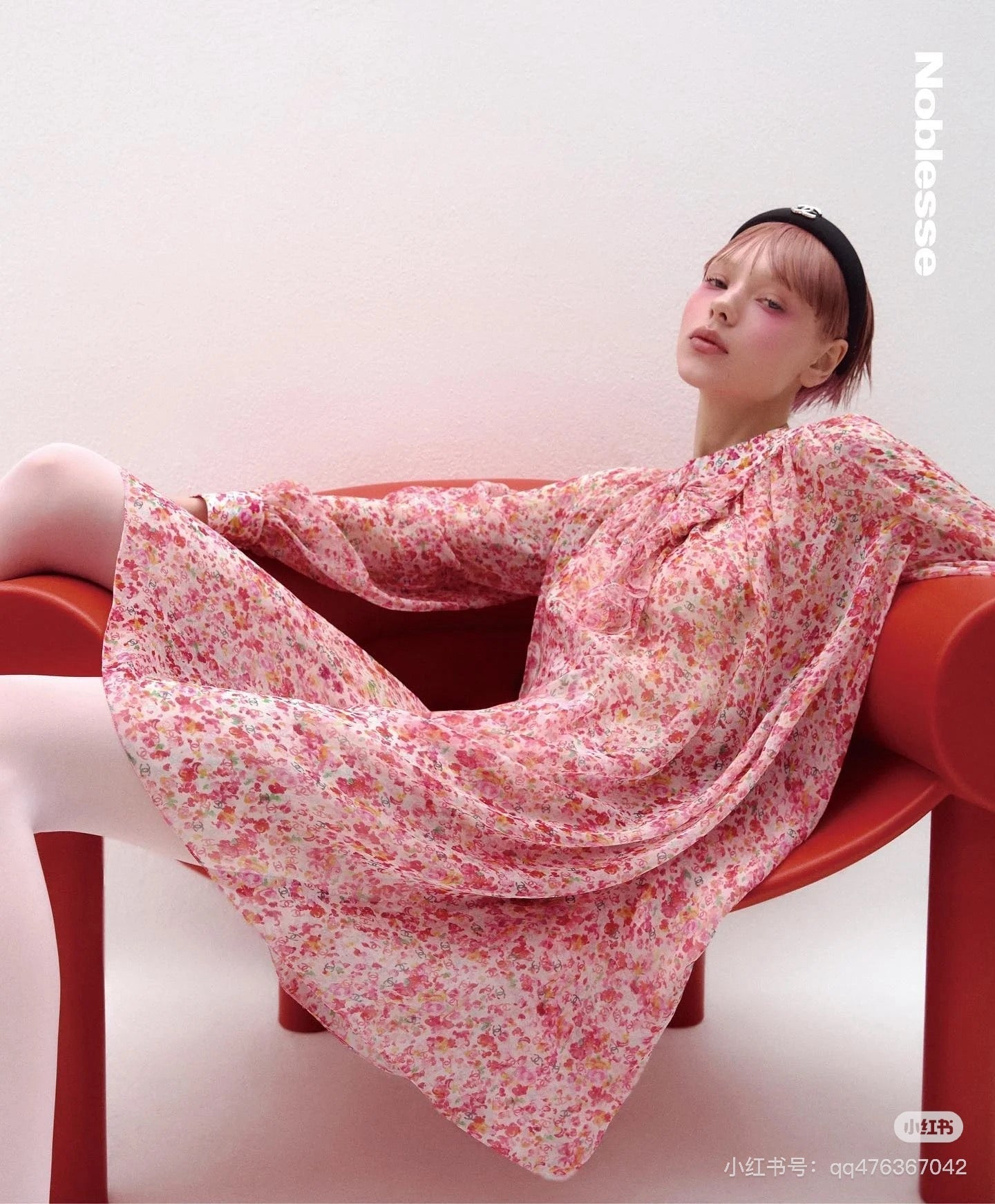 C*nel 25ss printed silk dress