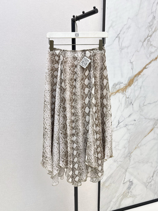 Loe* 25ss Asymmetric printed skirt