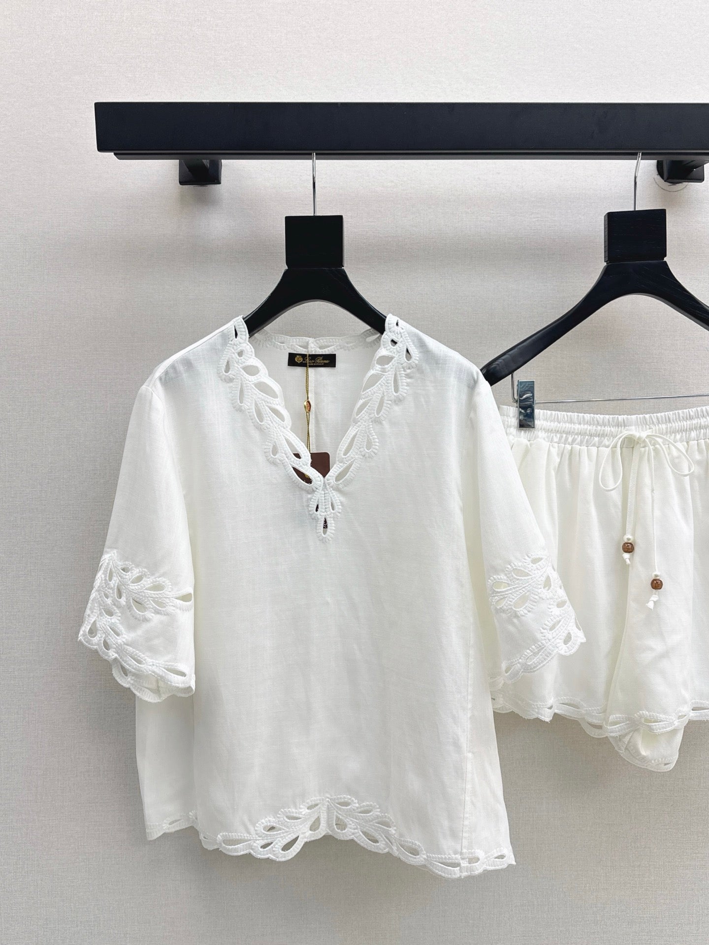 Lor*P 25ss embroidered linen suit