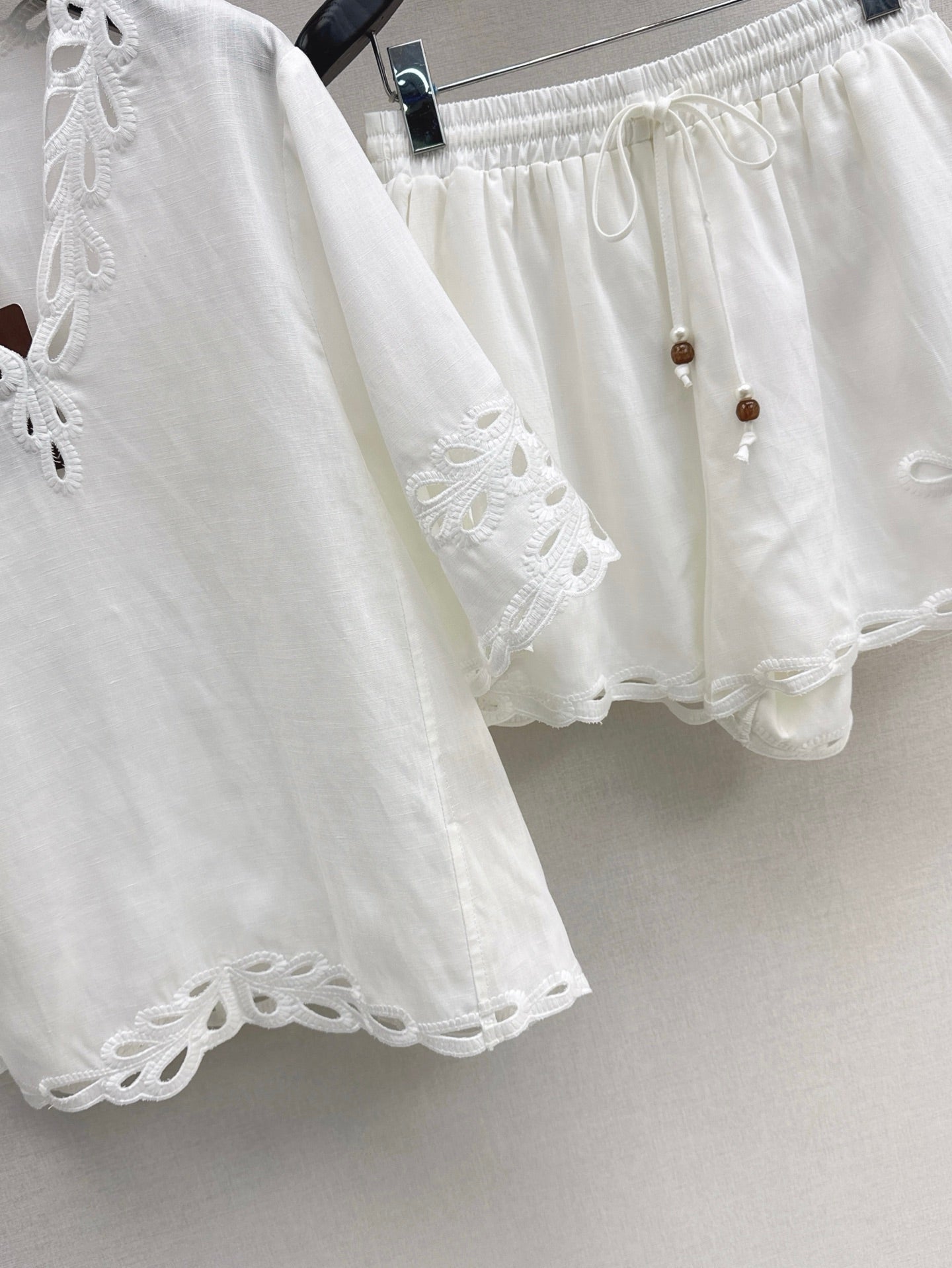 Lor*P 25ss embroidered linen suit