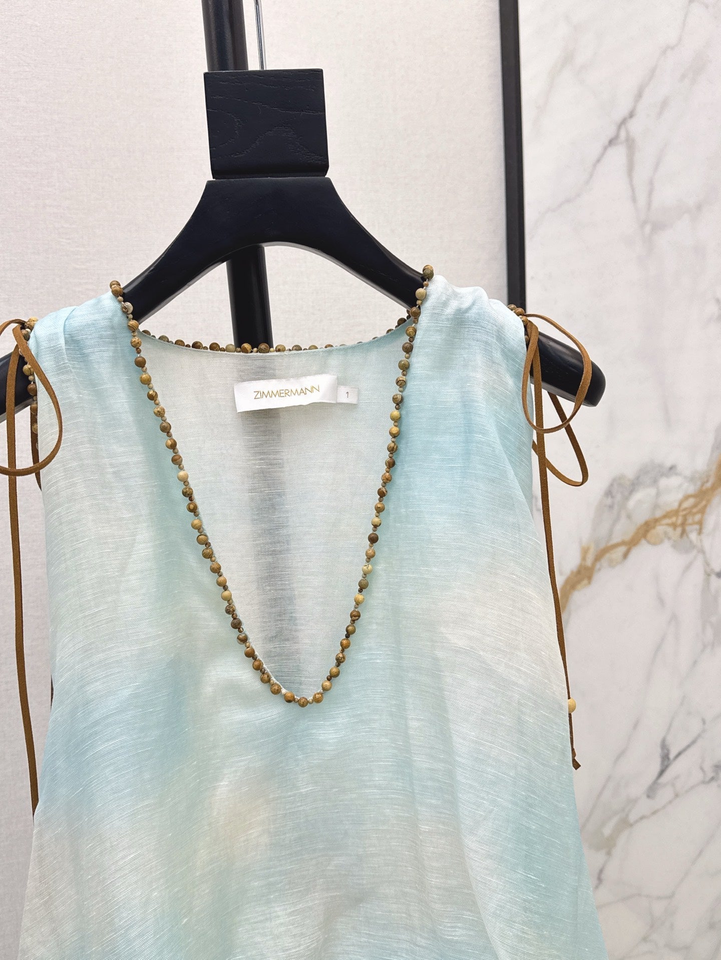 Zim* 25ss printed linen dress