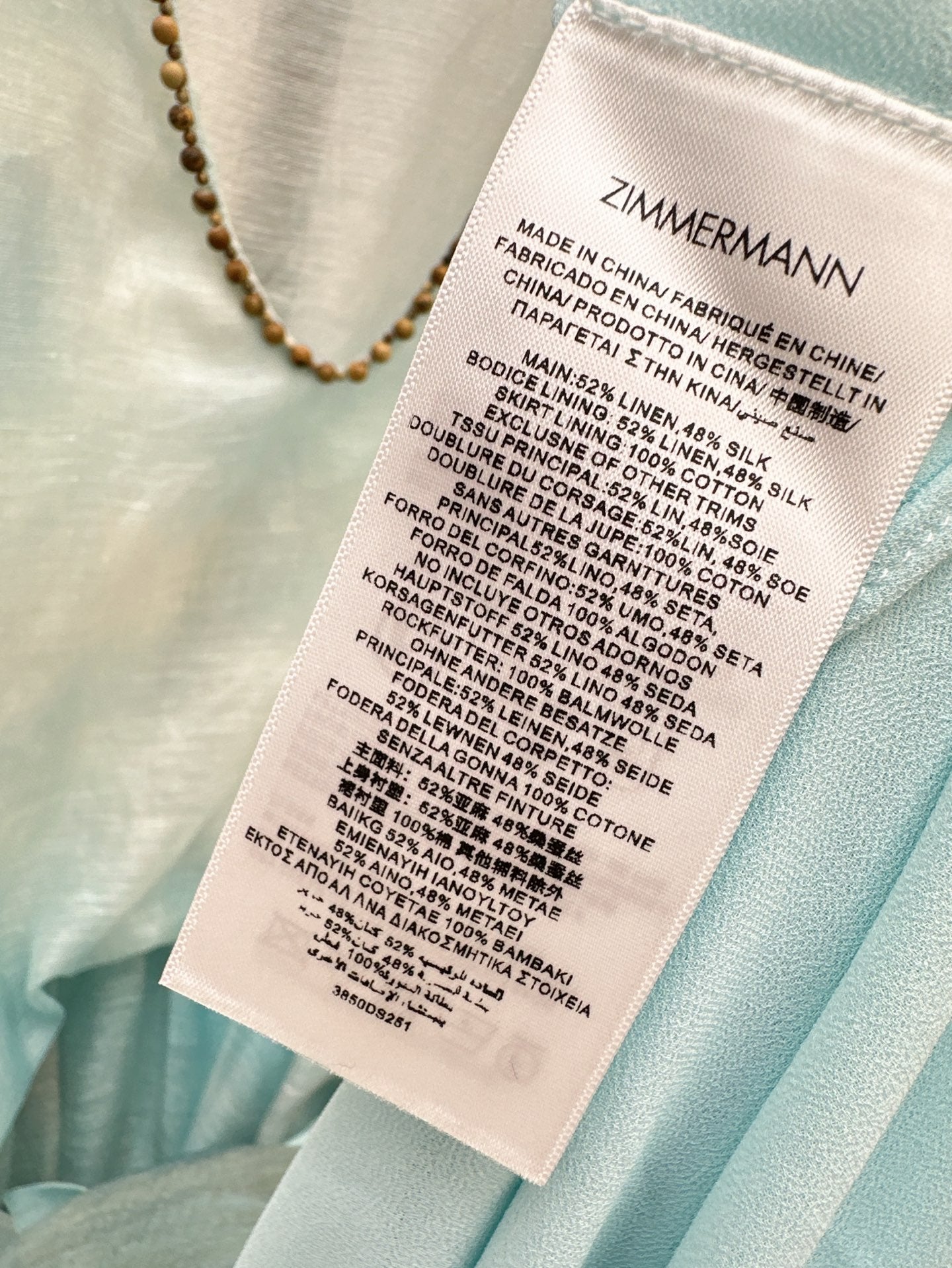 Zim* 25ss printed linen dress