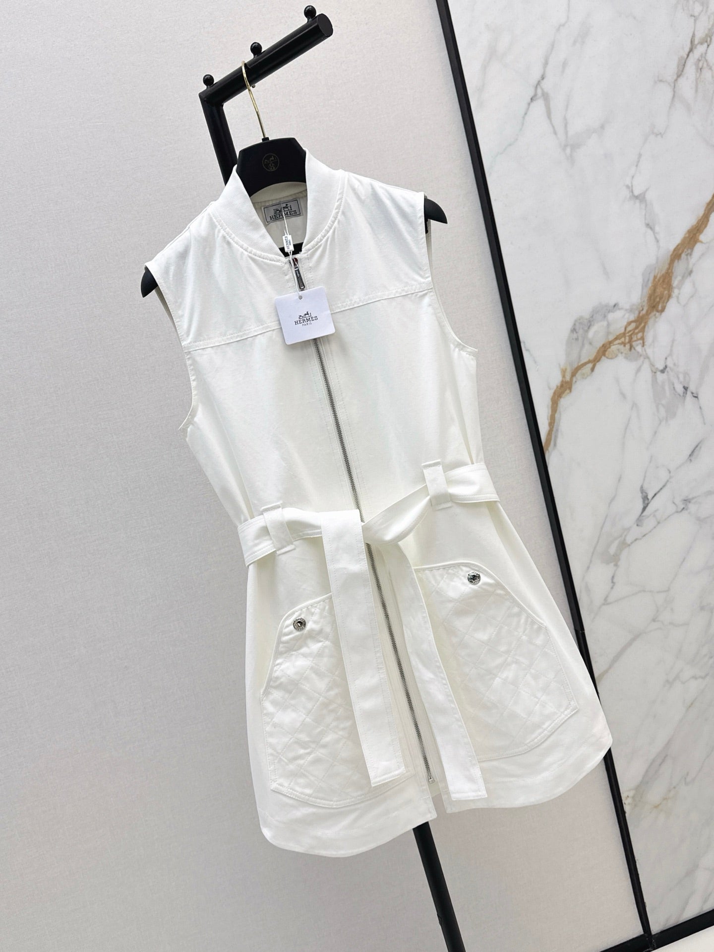 Herm* 25ss tied belt pocket dress