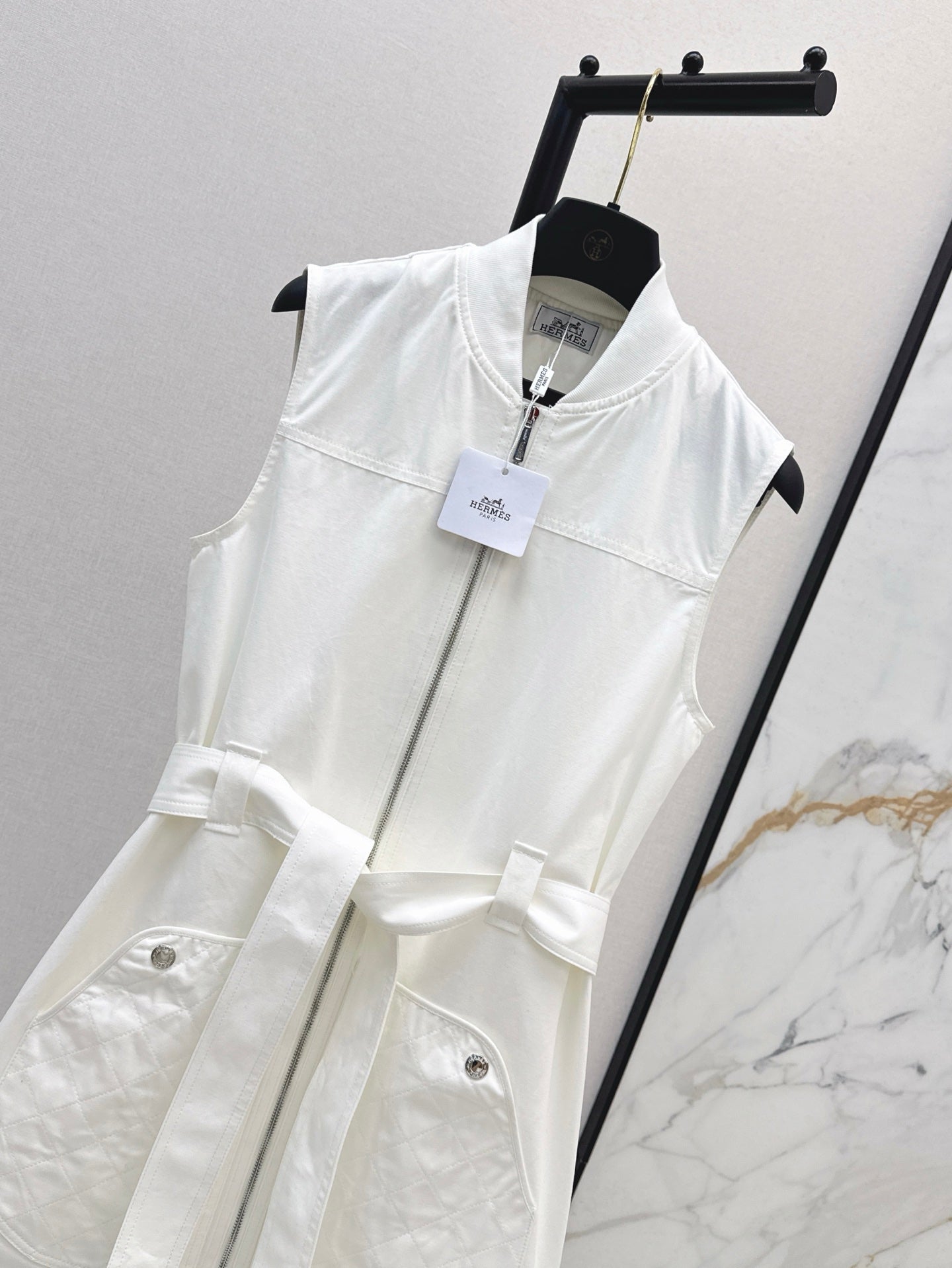 Herm* 25ss tied belt pocket dress