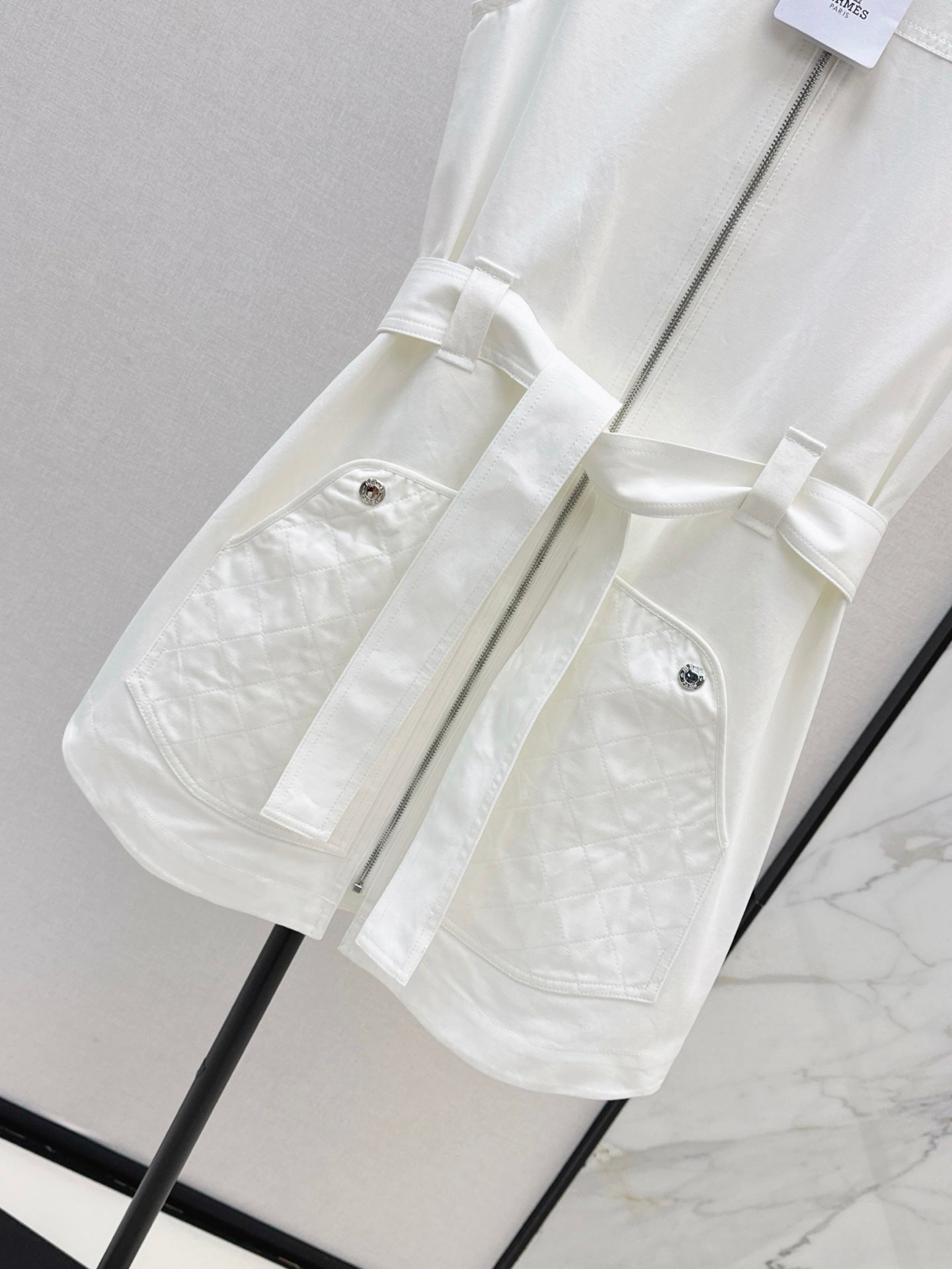 Herm* 25ss tied belt pocket dress