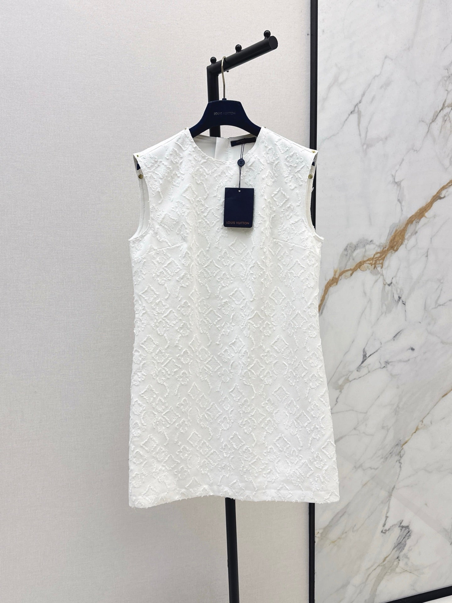 Loui* 25ss monogram jacquard denim dress