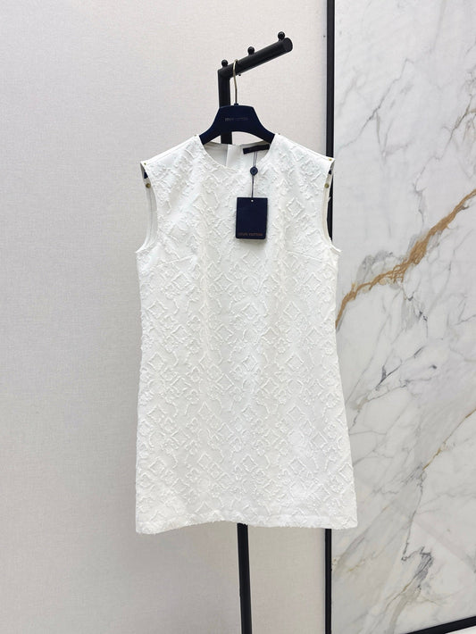Loui* 25ss monogram jacquard denim dress