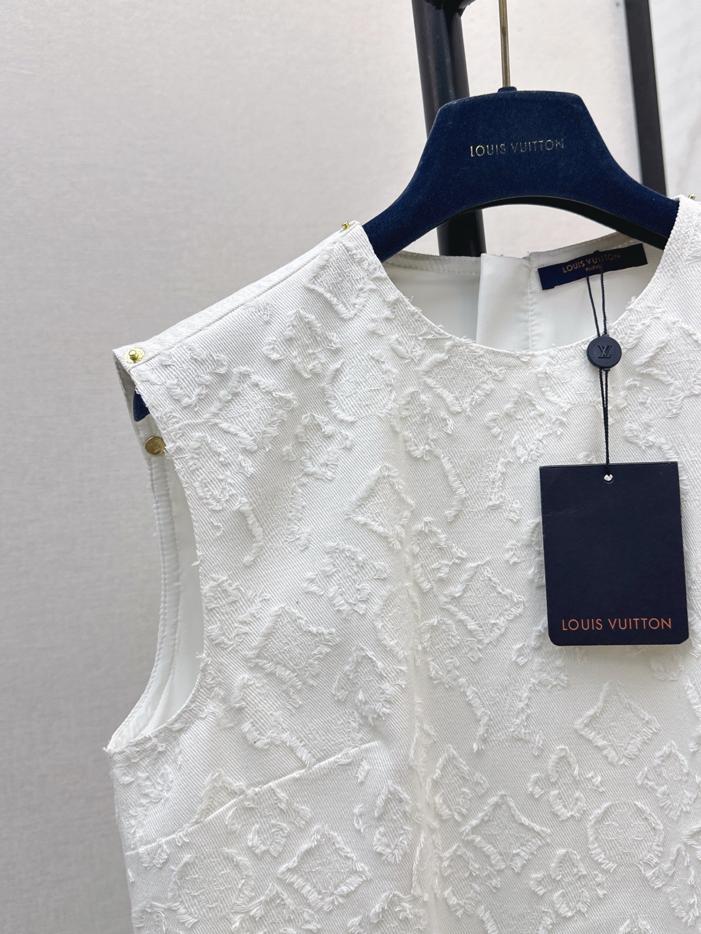 Loui* 25ss monogram jacquard denim dress