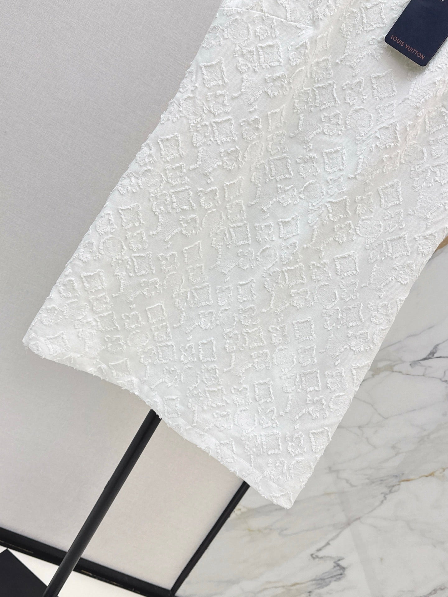 Loui* 25ss monogram jacquard denim dress