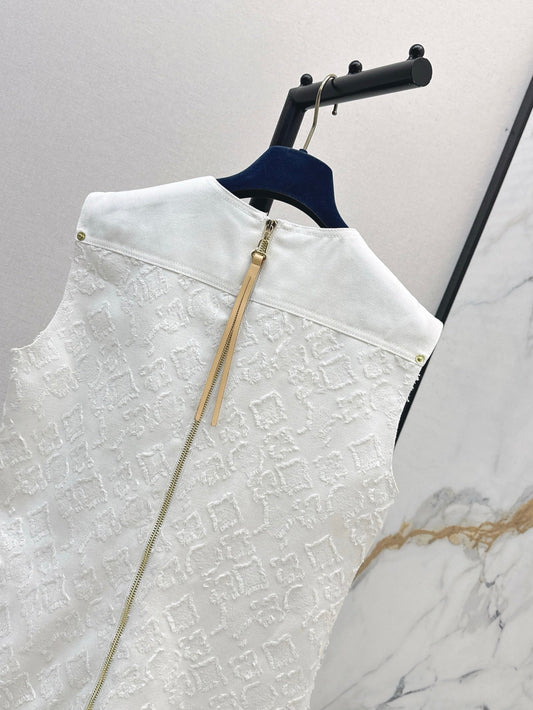 Loui* 25ss monogram jacquard denim dress