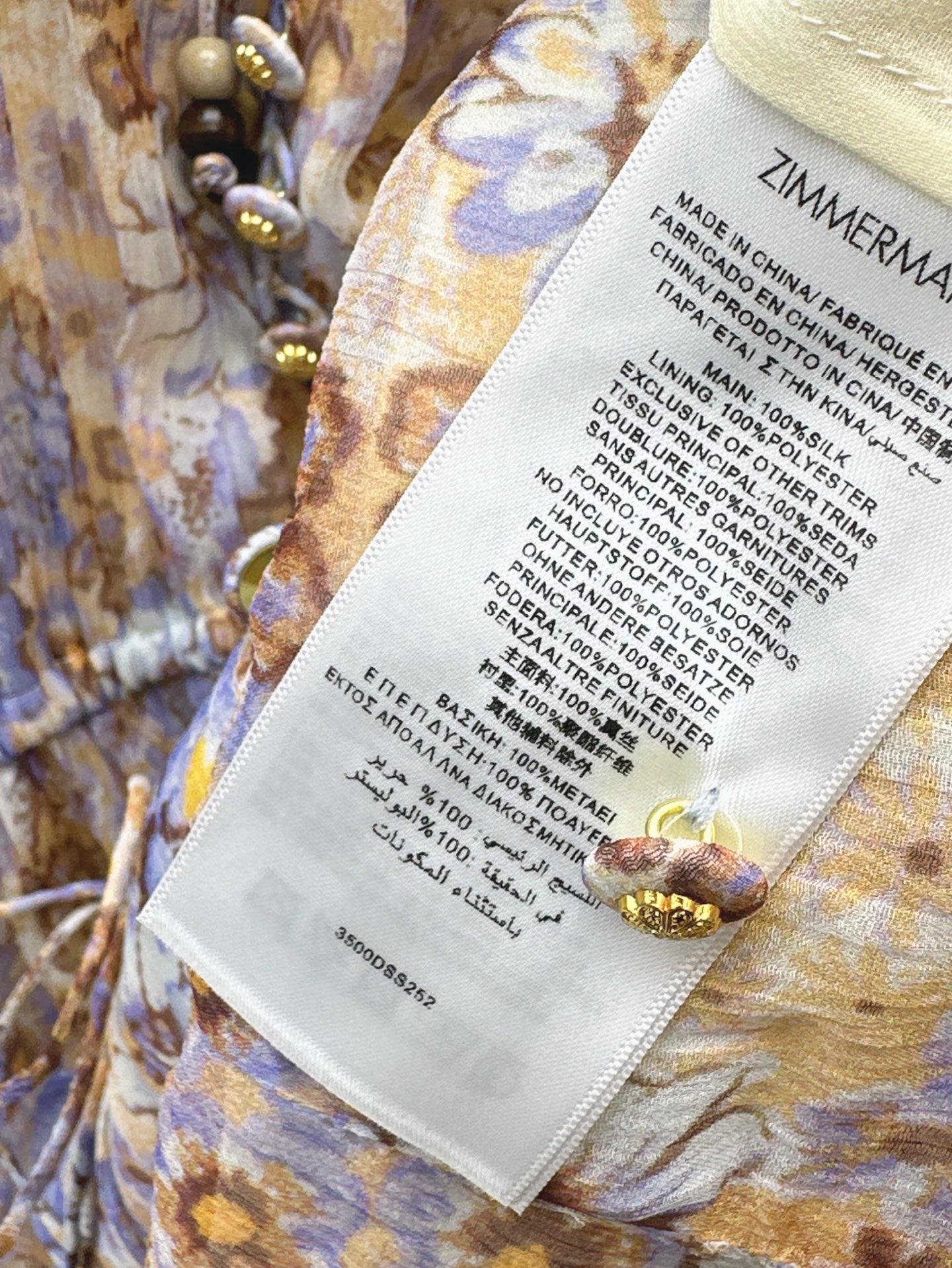 Zim* 25ss floral pattern silk jumpsuit