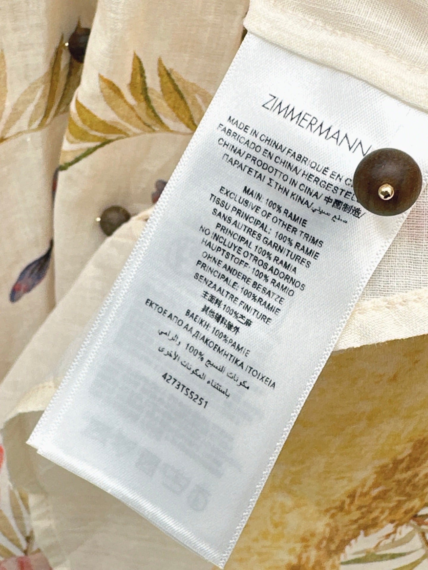 Zim* 25ss floral printed shirt