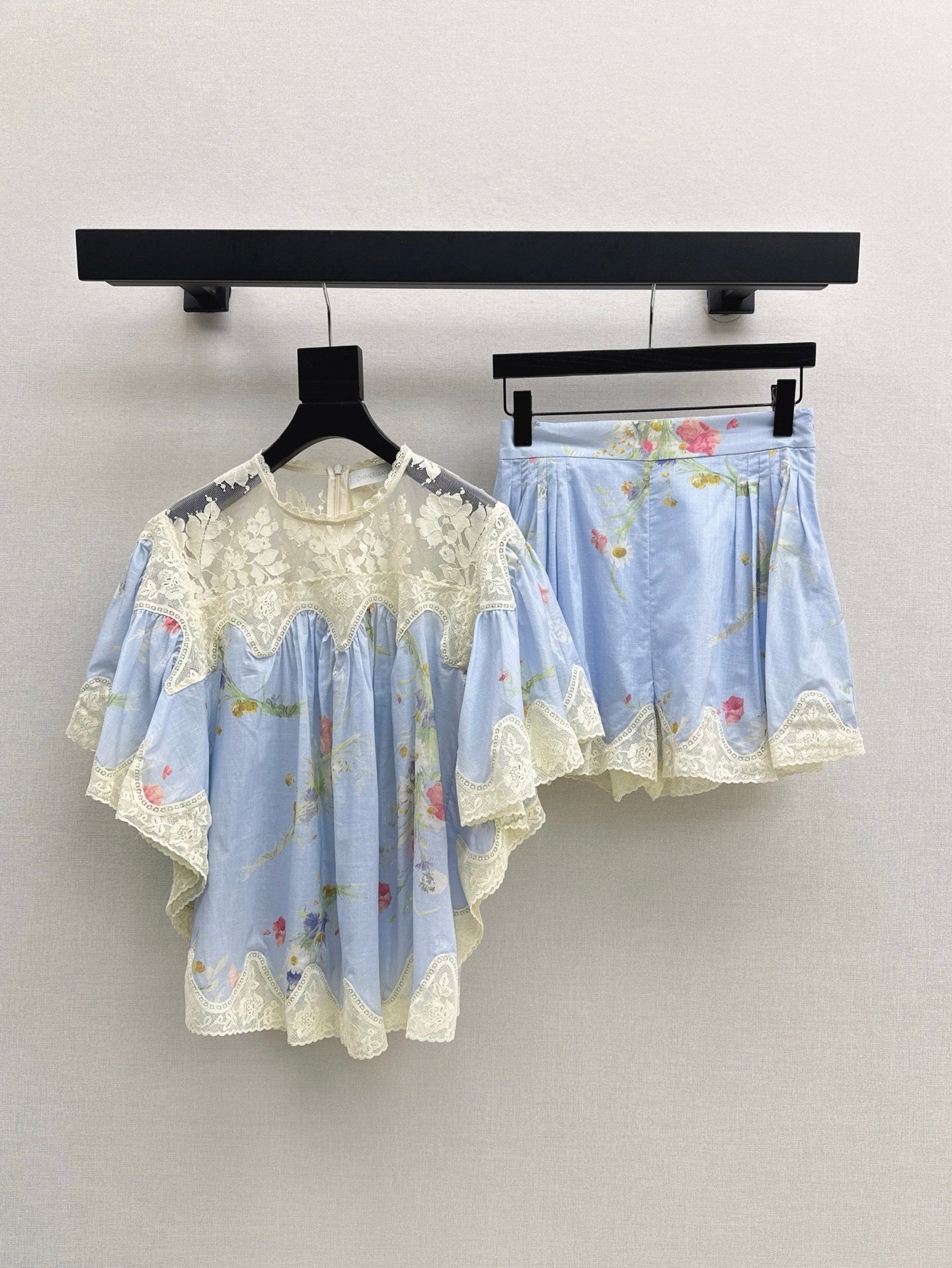 Zim* 25ss lace cape shirt