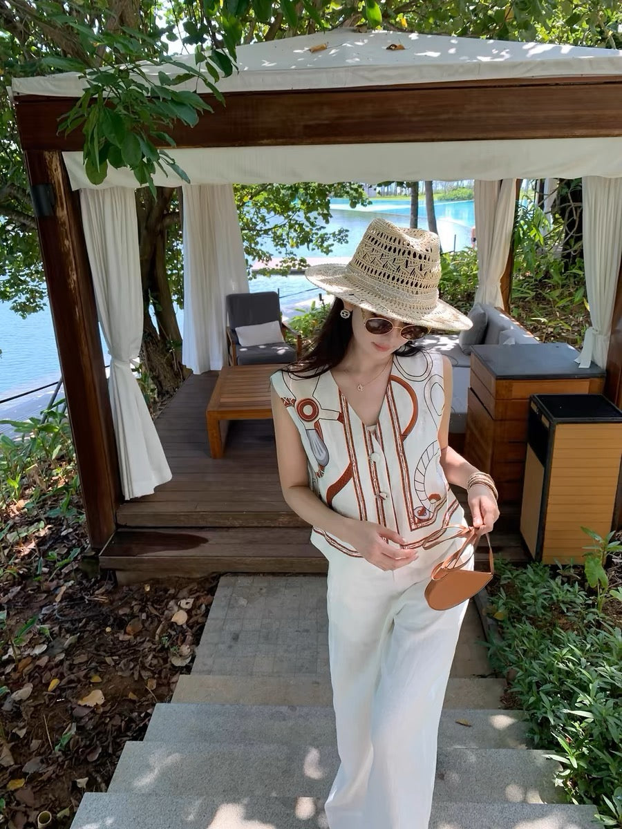 Herm* 25ss linen vest