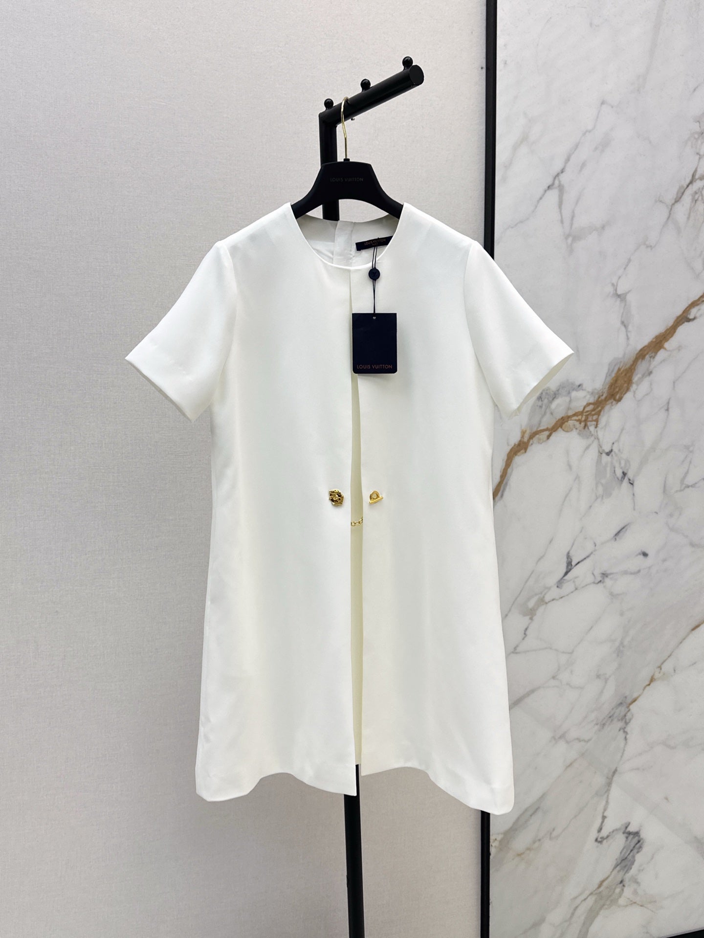 Loui* 25ss anchor button A-line dress