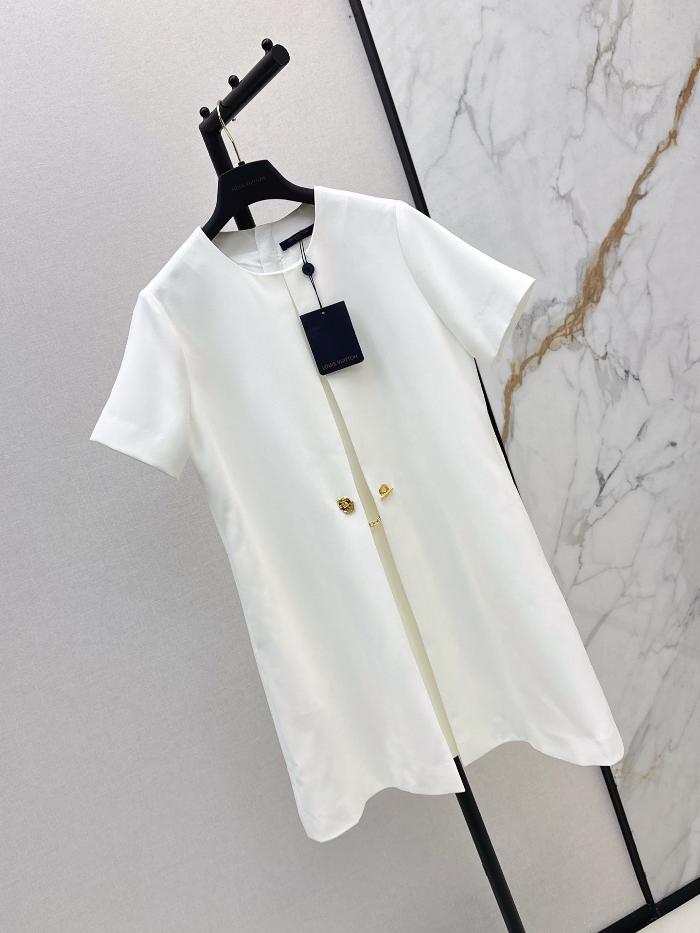 Loui* 25ss anchor button A-line dress