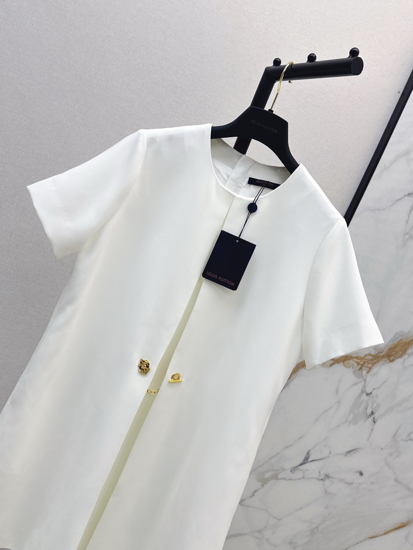 Loui* 25ss anchor button A-line dress