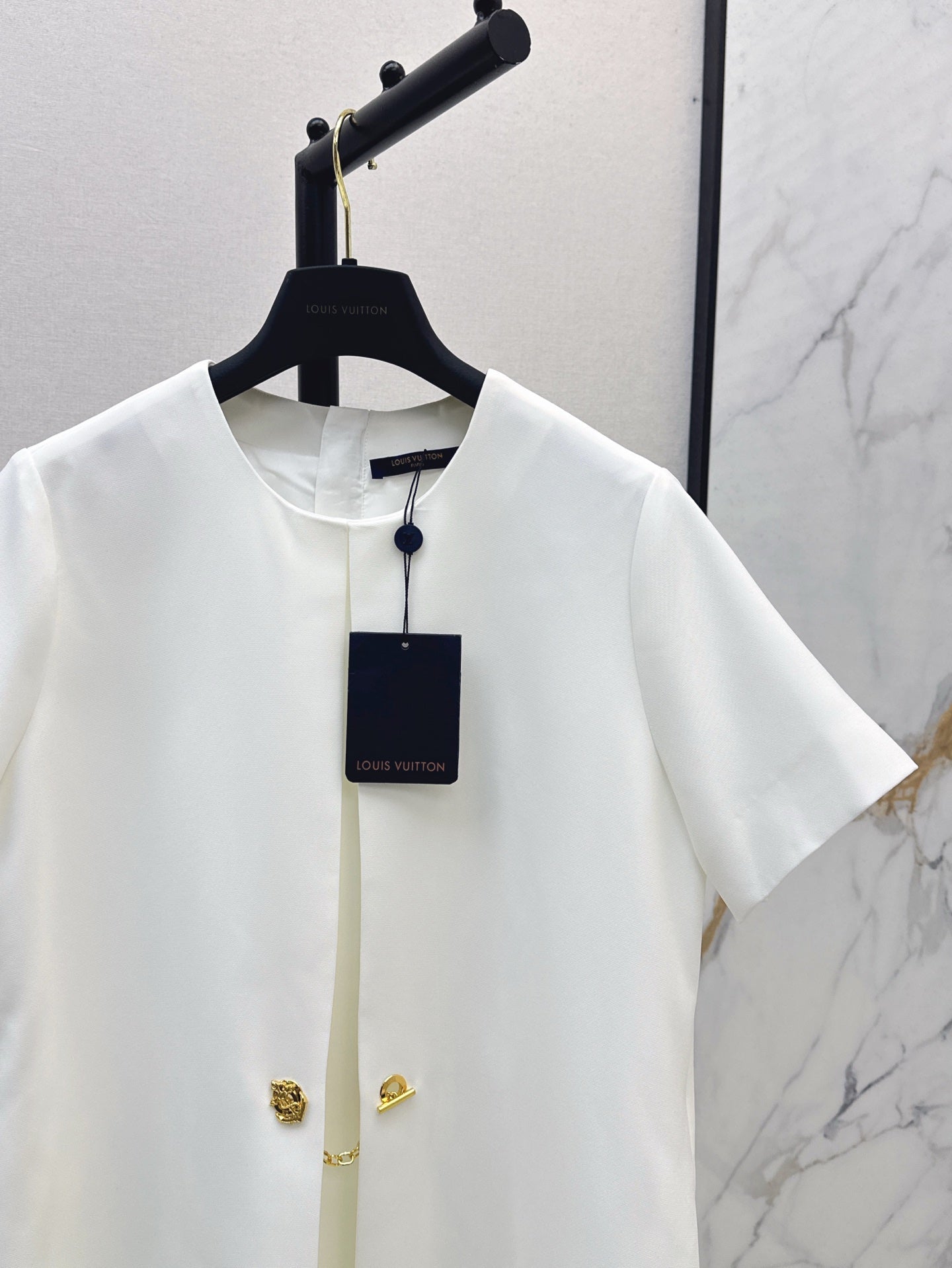 Loui* 25ss anchor button A-line dress