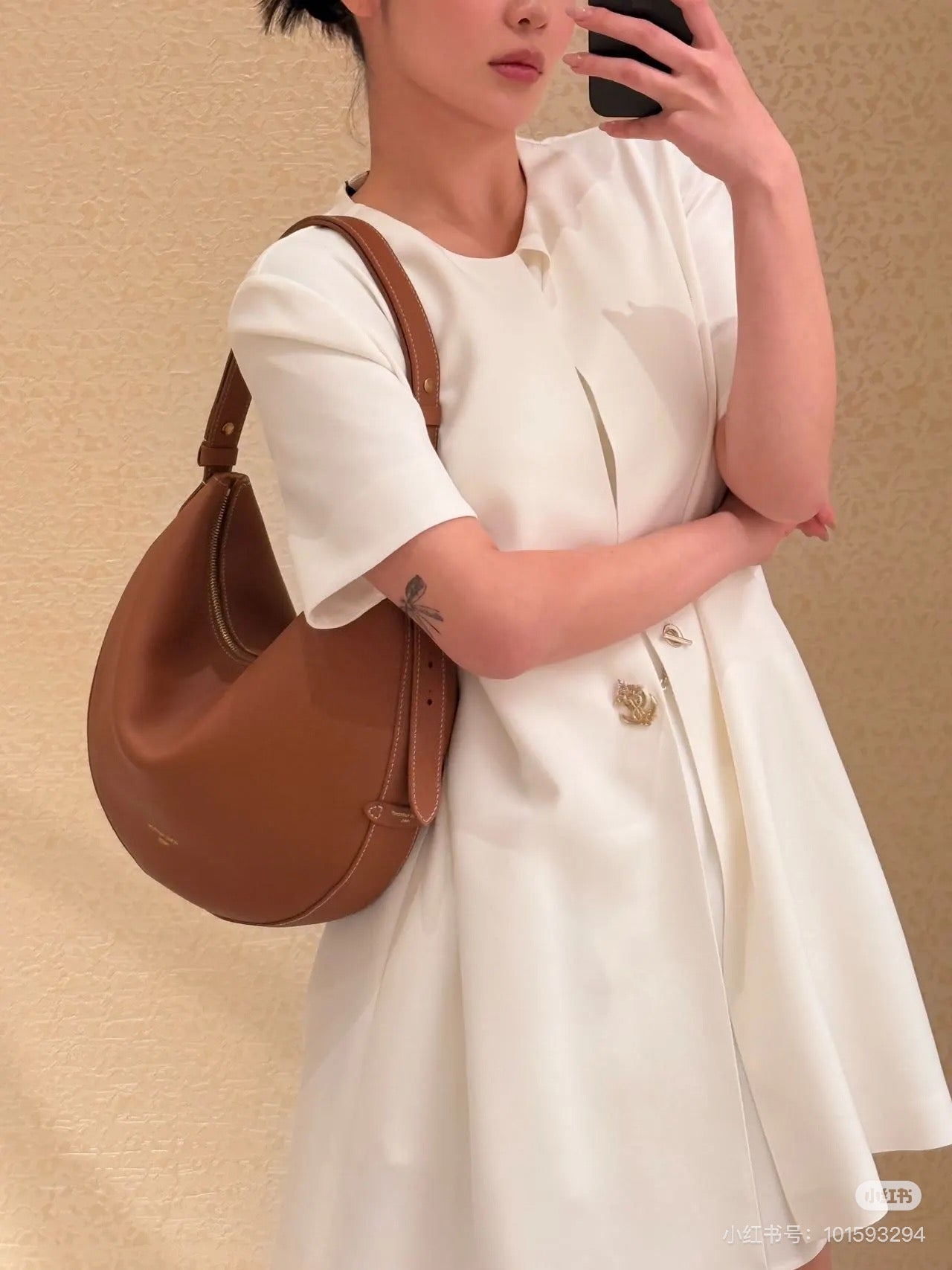 Loui* 25ss anchor button A-line dress