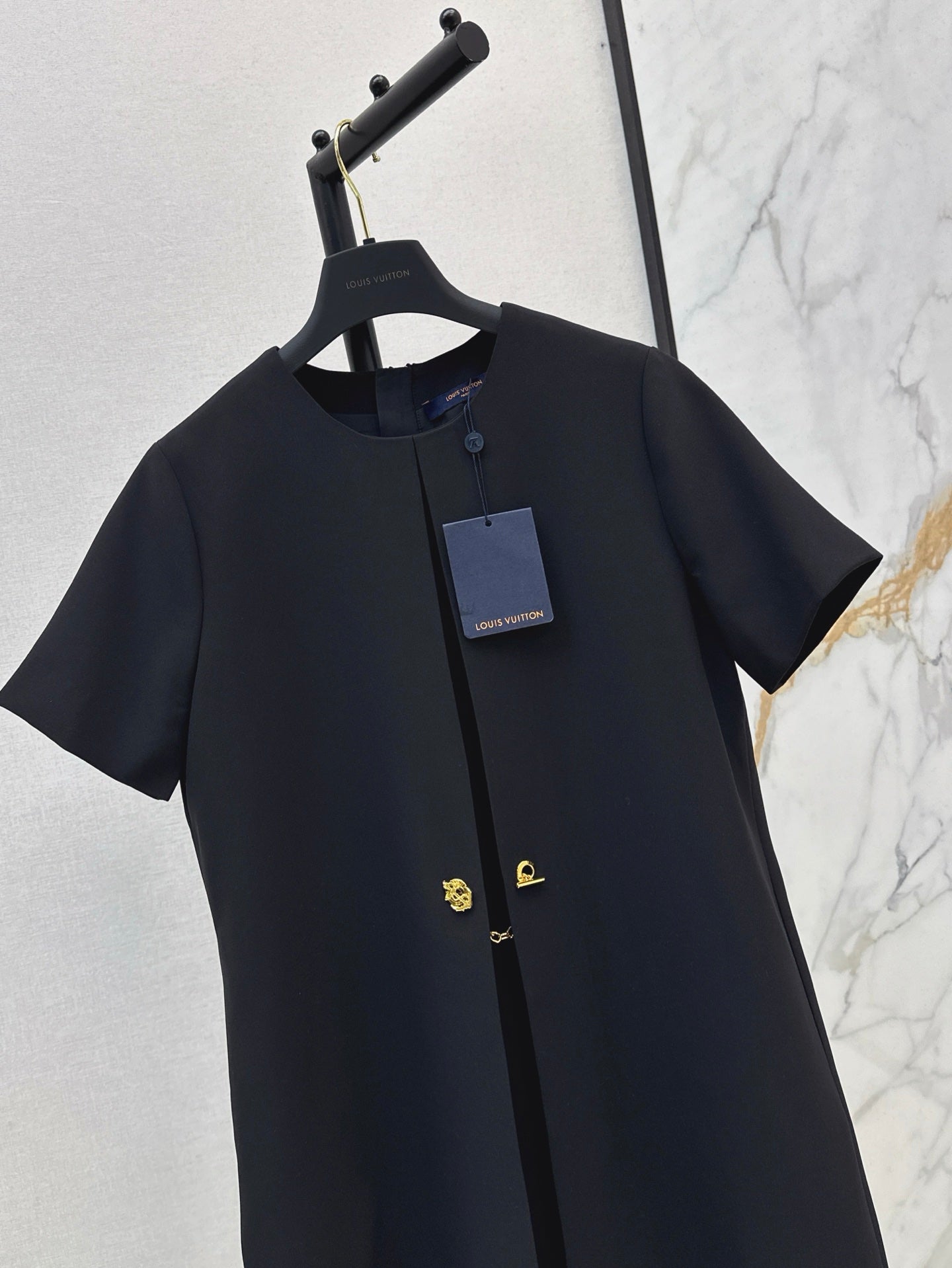 Loui* 25ss anchor button A-line dress