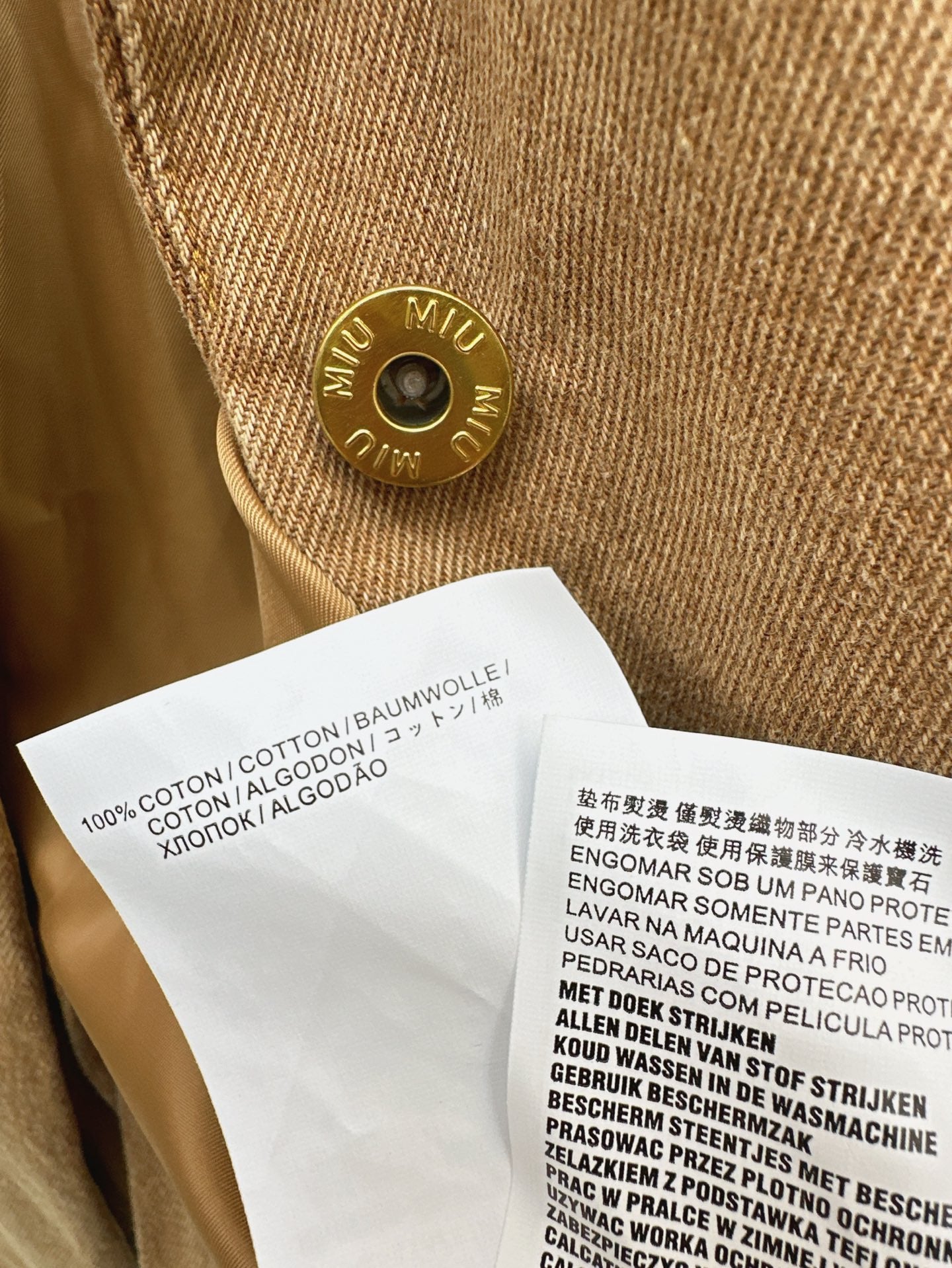 M*u 25ss denim and leather blazer jacket