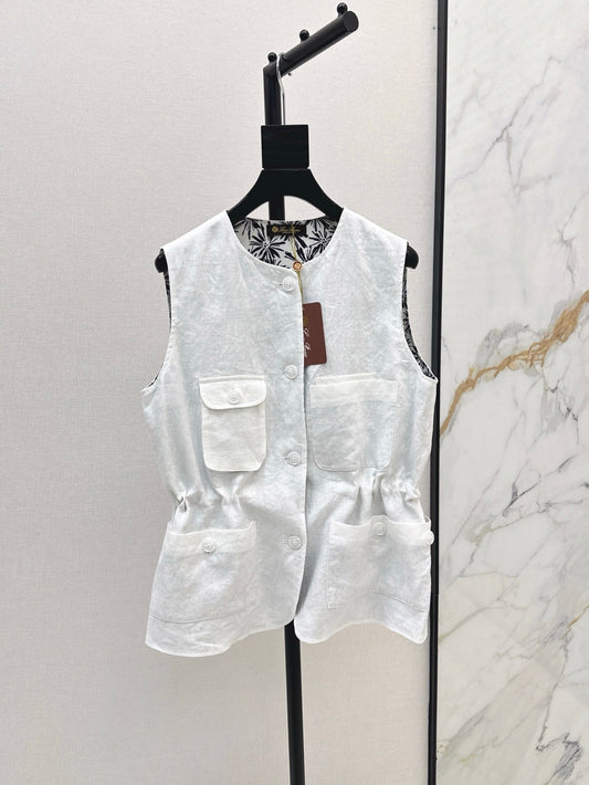 Lor*P 25ss linen vest jacket
