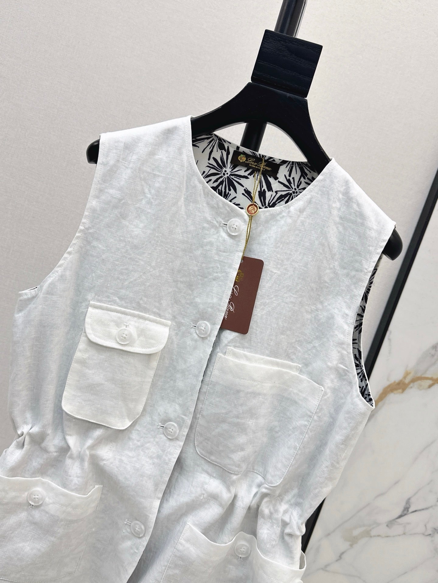 Lor*P 25ss linen vest jacket