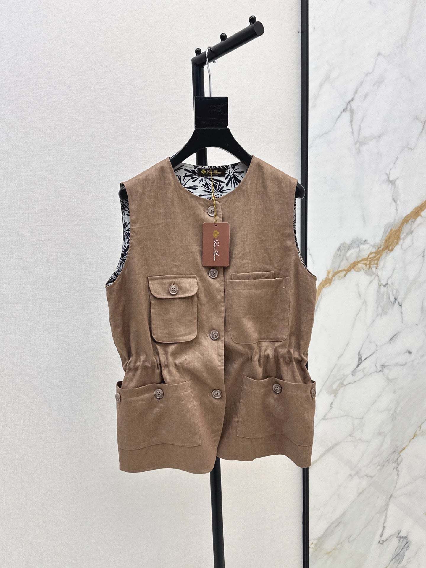 Lor*P 25ss linen vest jacket