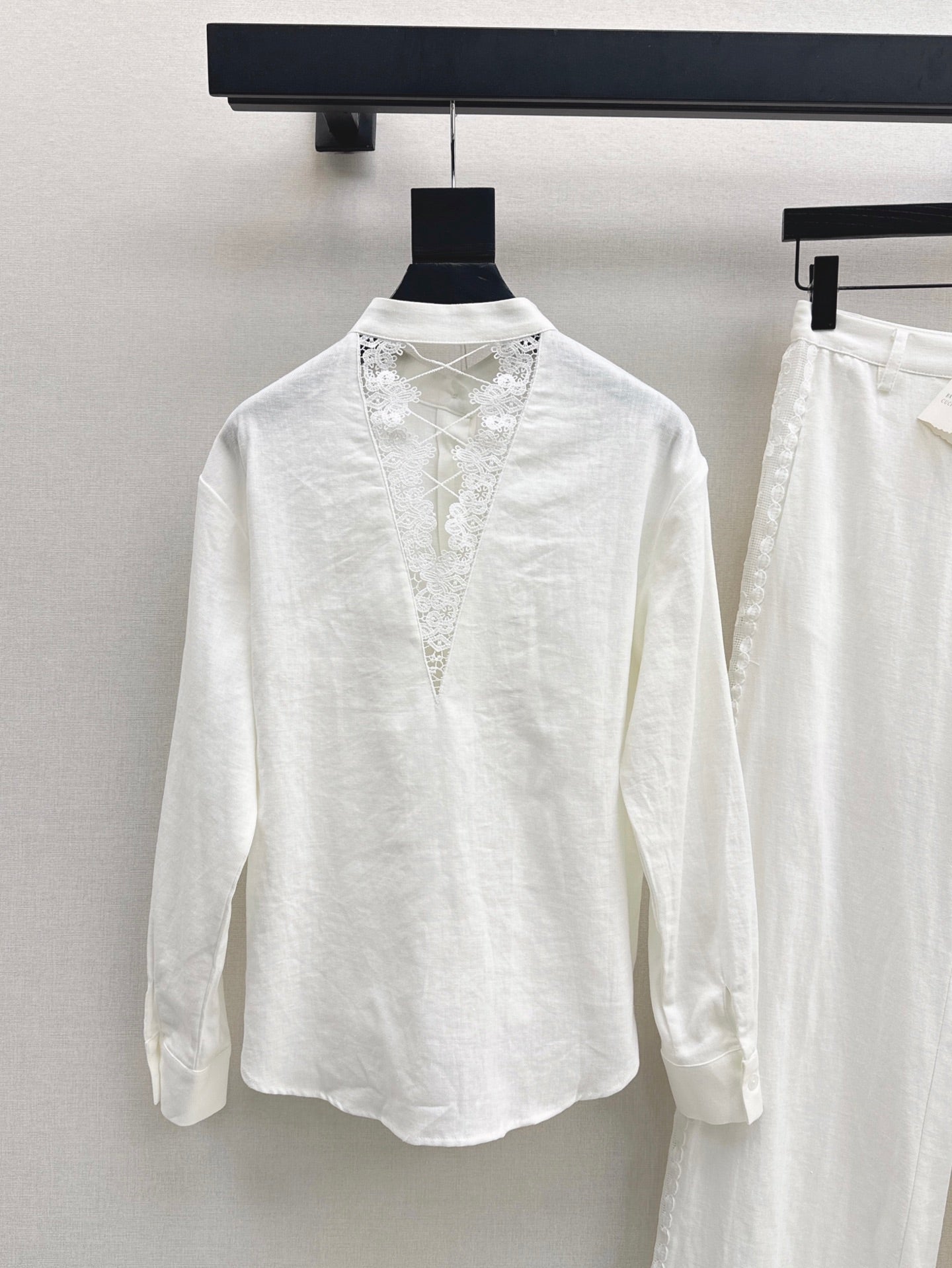 Brune*C 25ss linen lace suit