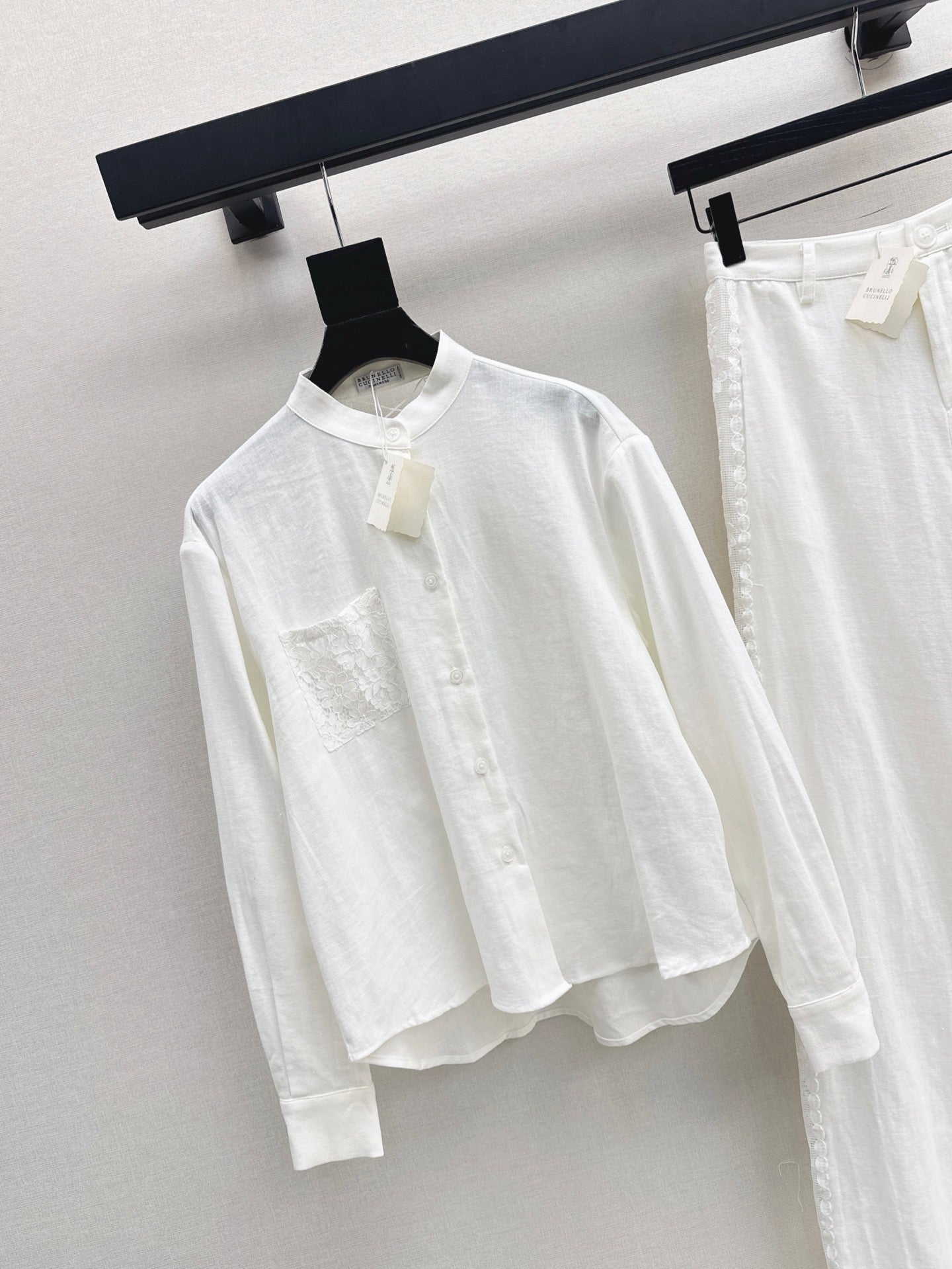 Brune*C 25ss linen lace suit