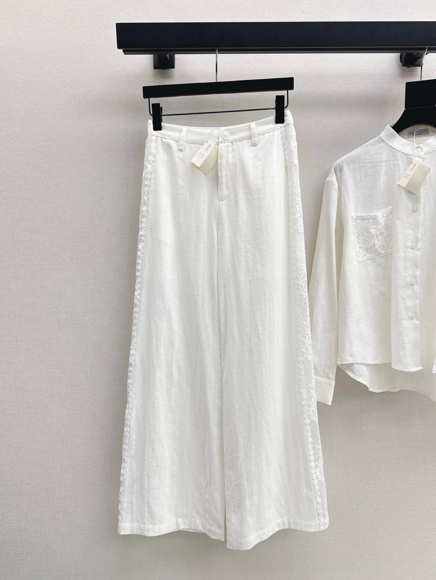 Brune*C 25ss linen lace suit