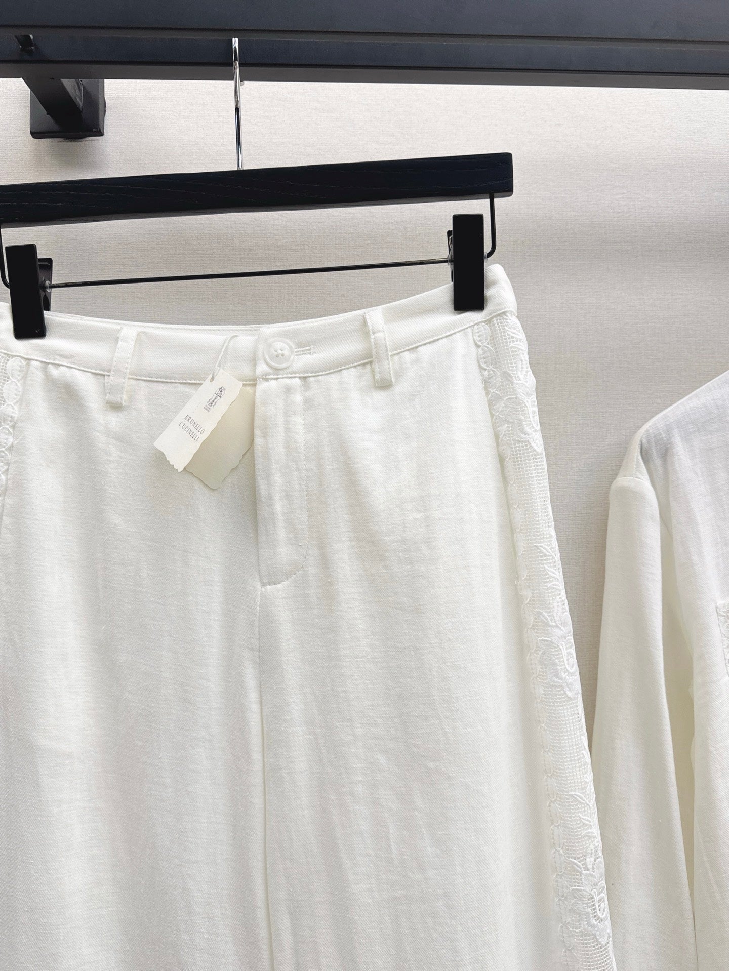 Brune*C 25ss linen lace suit